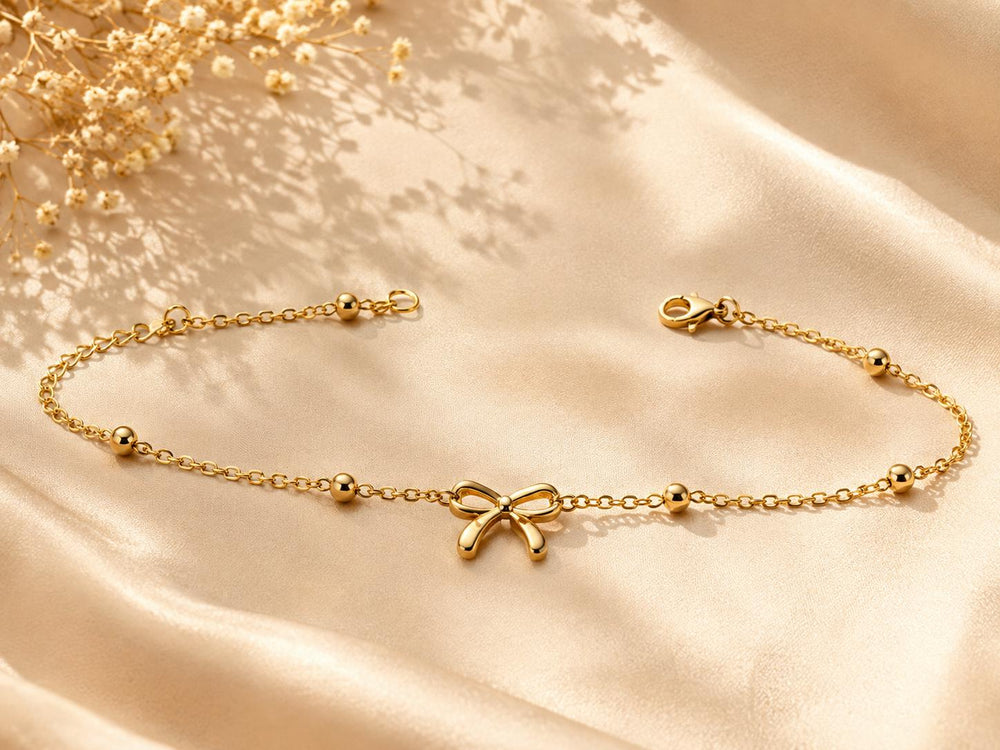 Gold Bow Chain Bracelet