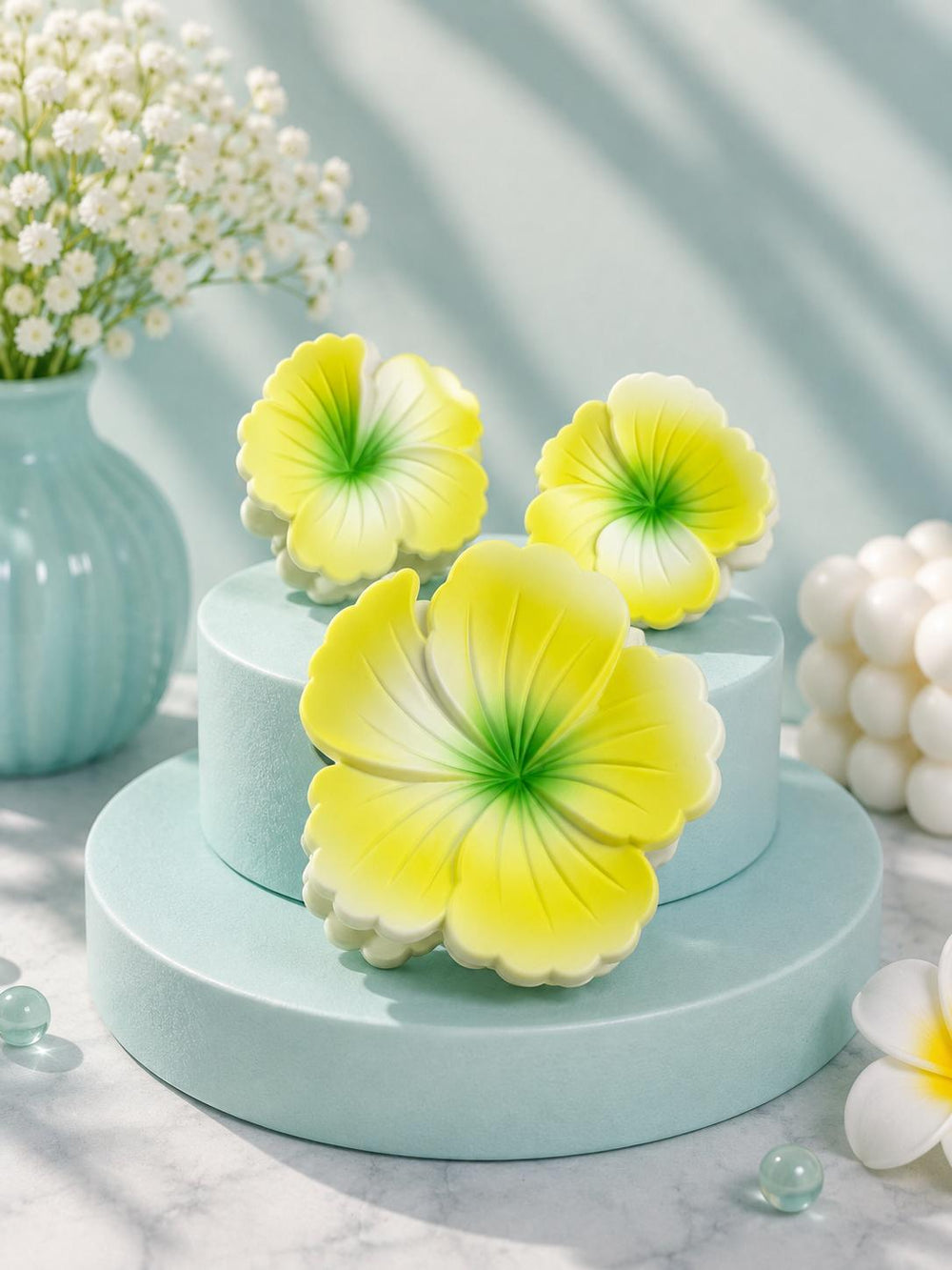 Flower Hair Claw Clip - Yellow