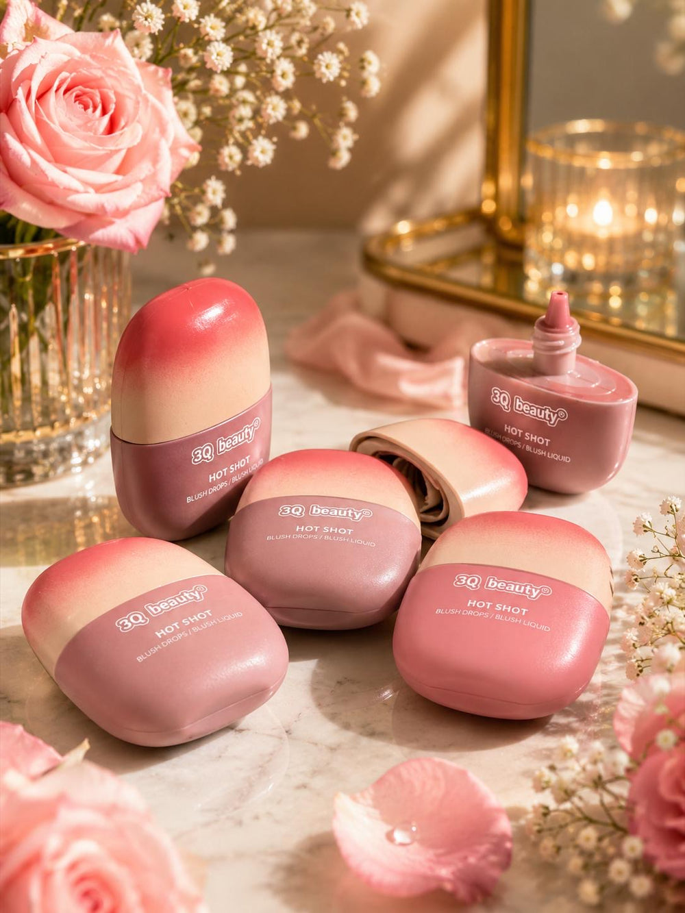 3Q Beauty Hot Shot blush drops group