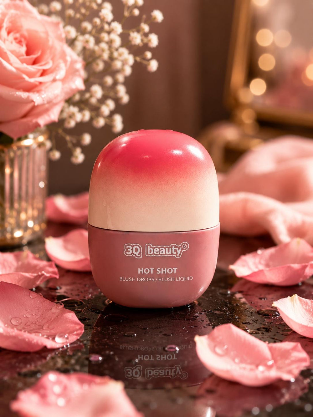 3Q Beauty Hot Shot blush drop close-up
