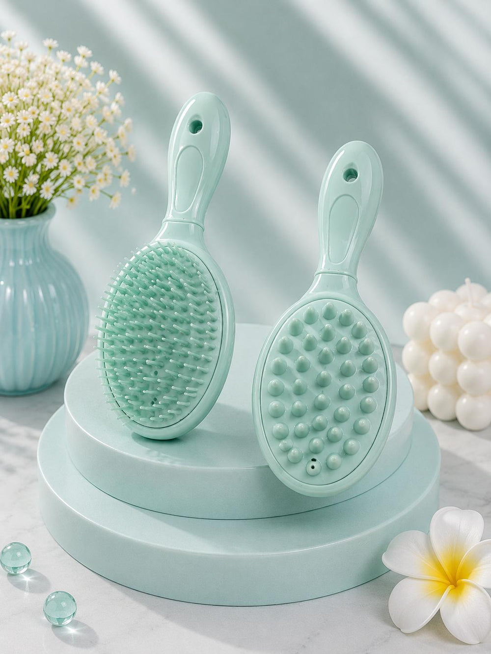 Detangling Oval Hairbrush - Mint