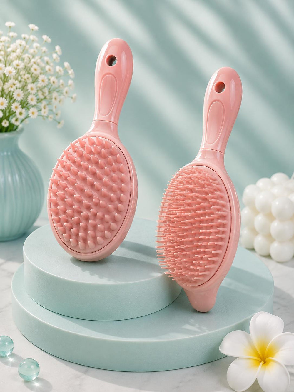 Detangling Oval Hairbrush - Pink