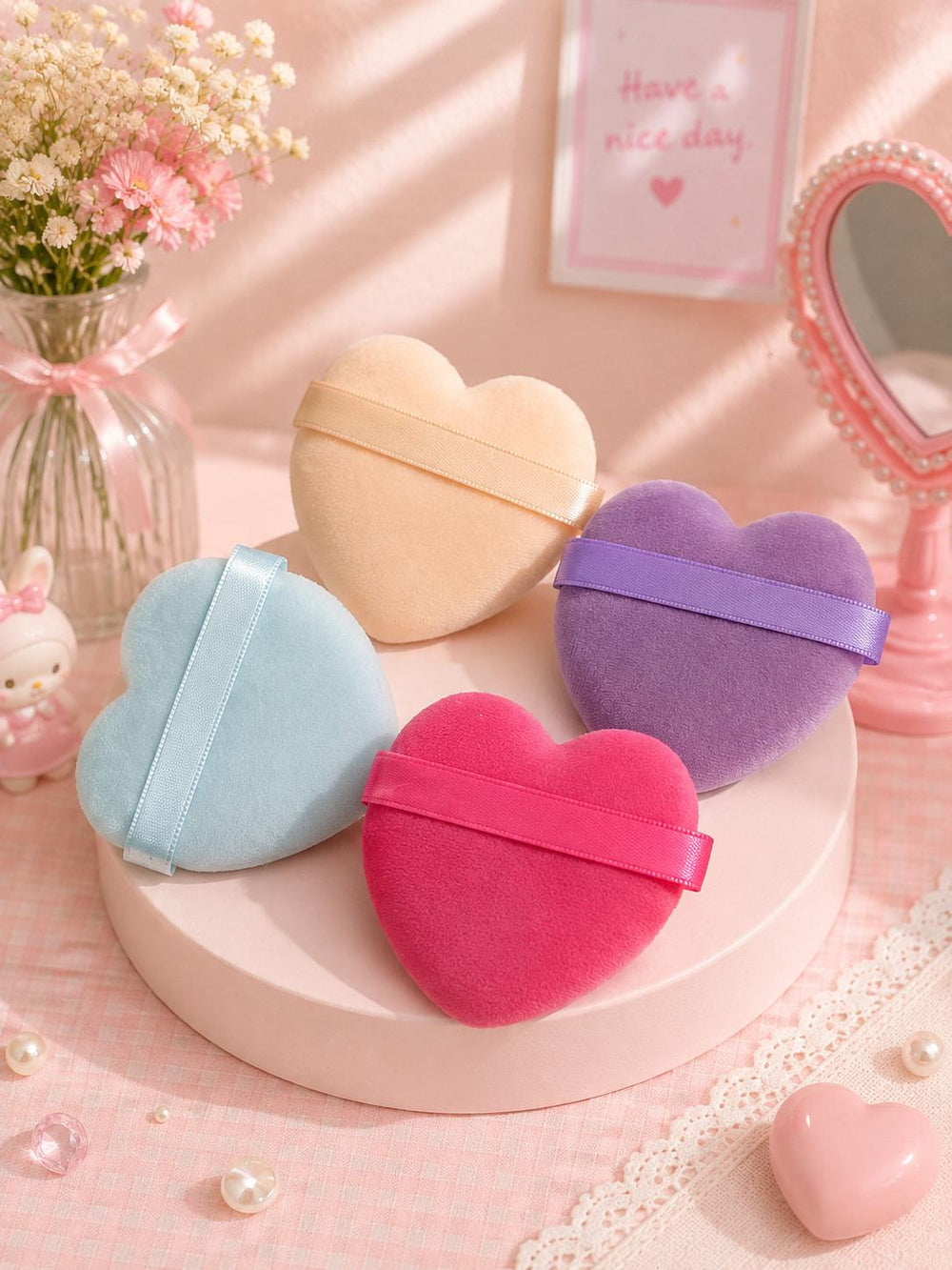 Heart Shape Puffs 4-Pack