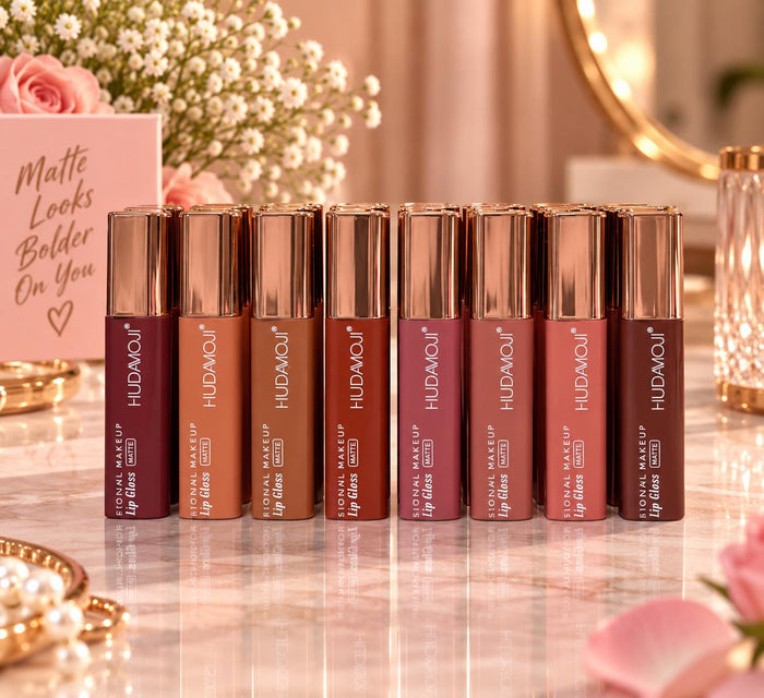 Hudamoji Luxurious Matte Lip Gloss shades