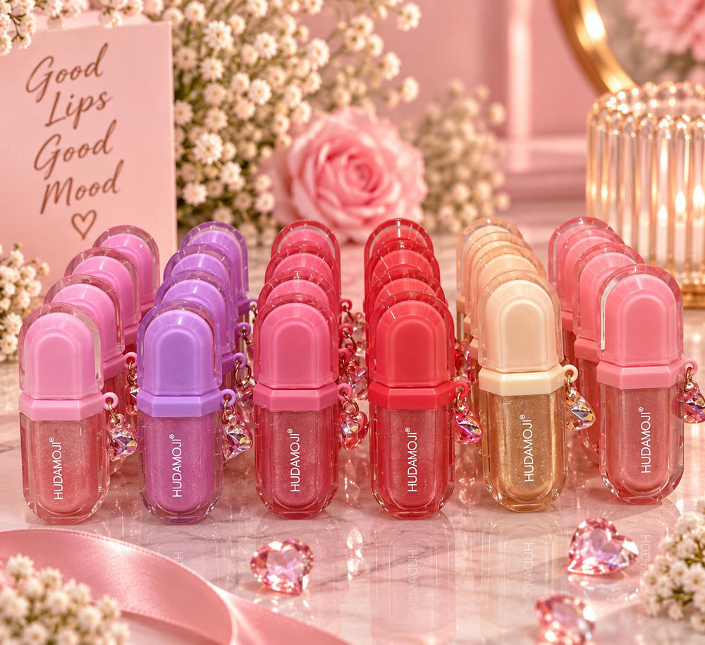 Hudamoji Gem Heart Lip Gloss shades