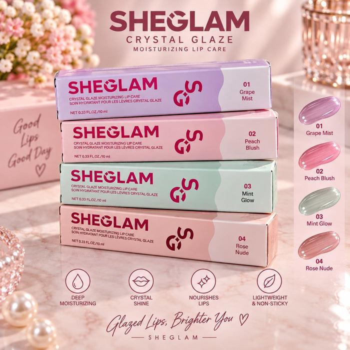 SheGlam Crystal Glaze shades