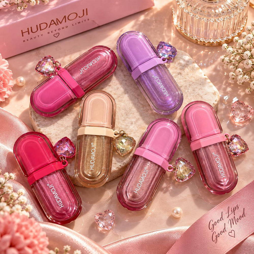 Hudamoji Gem Heart Lip Gloss group