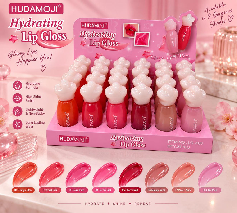 Hudamoji Hydrating Lip Gloss shades