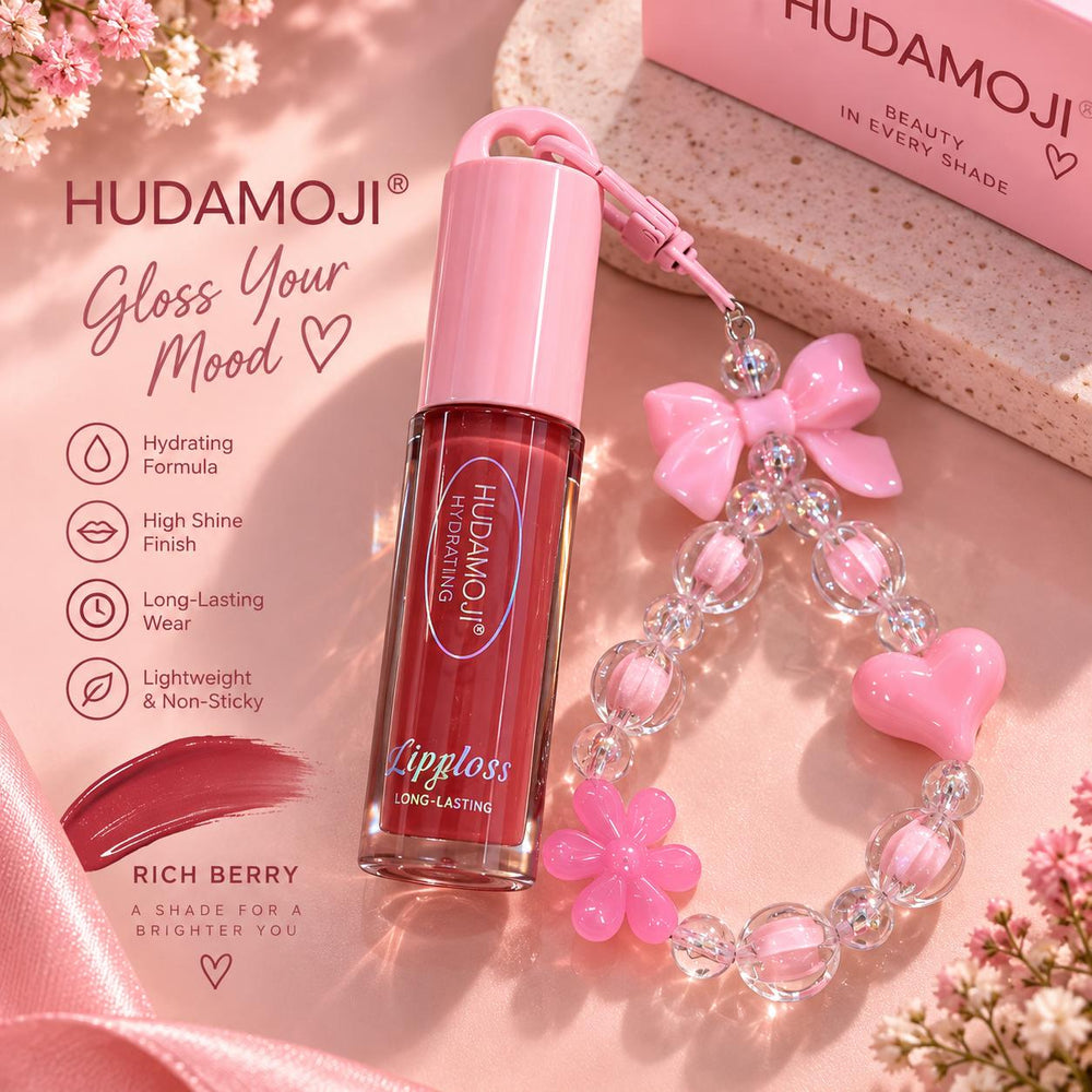 Hudamoji Charm Lip Gloss Rich Berry