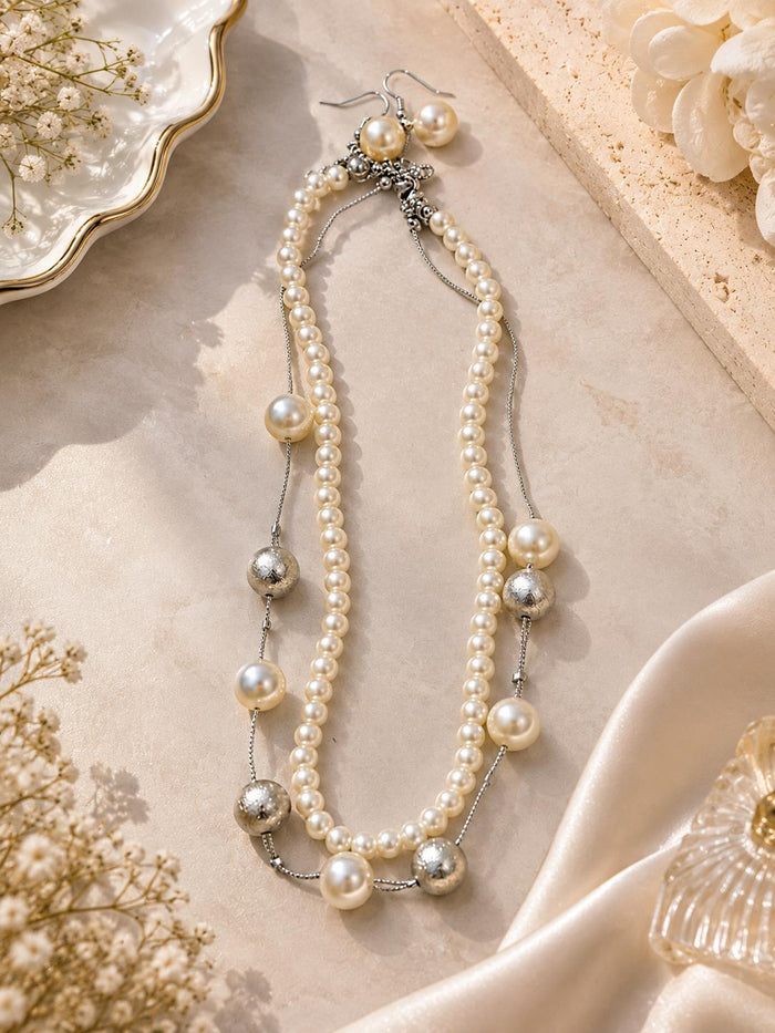 Pearl Statement Necklace Set