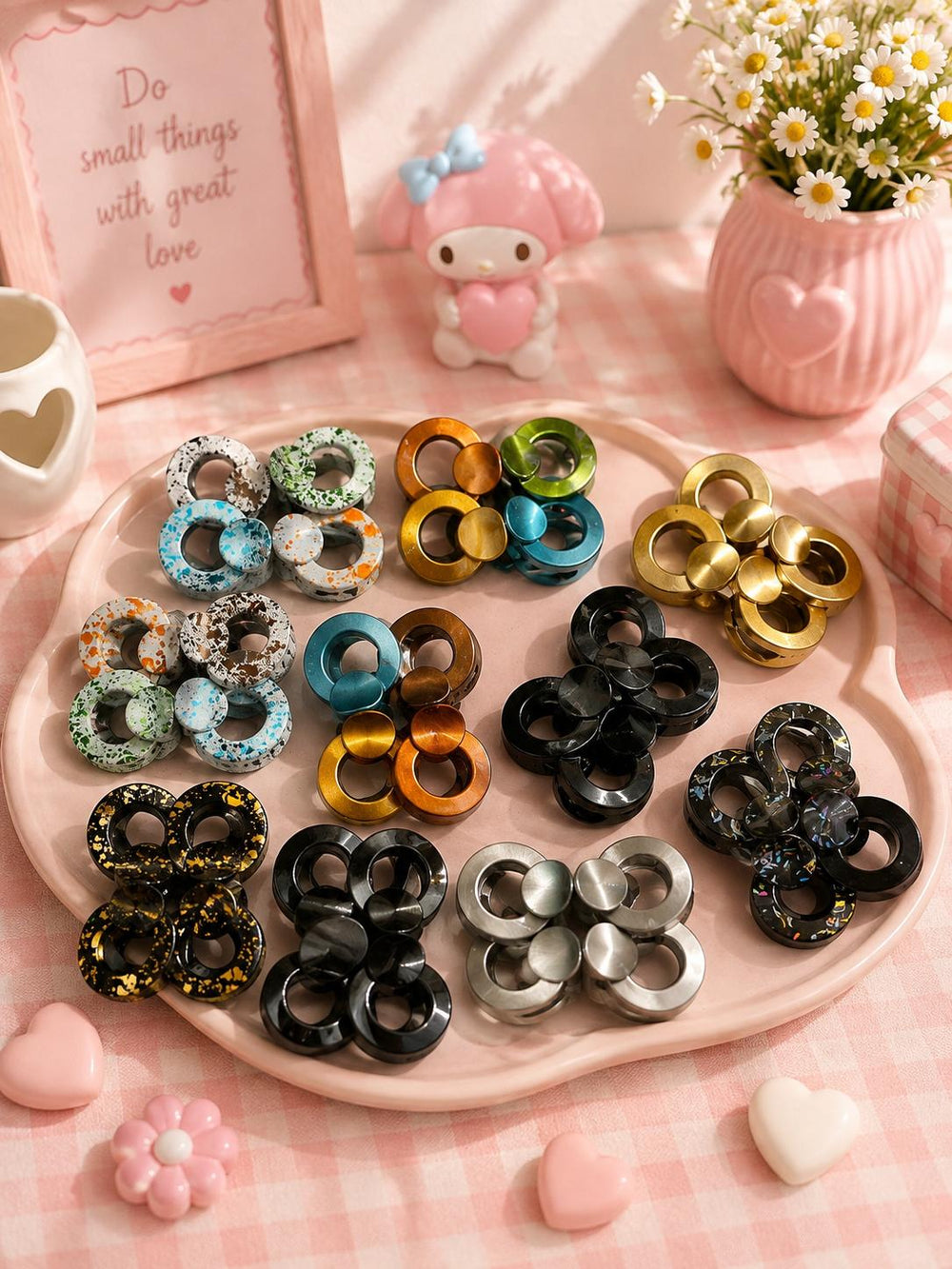 Resin Hair Ring Tie - Multicolor Confetti