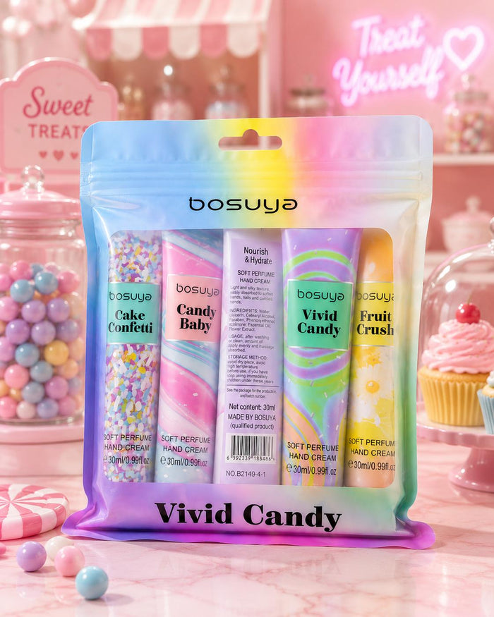 Bosuya Vivid Candy hand cream 5-pack packaged