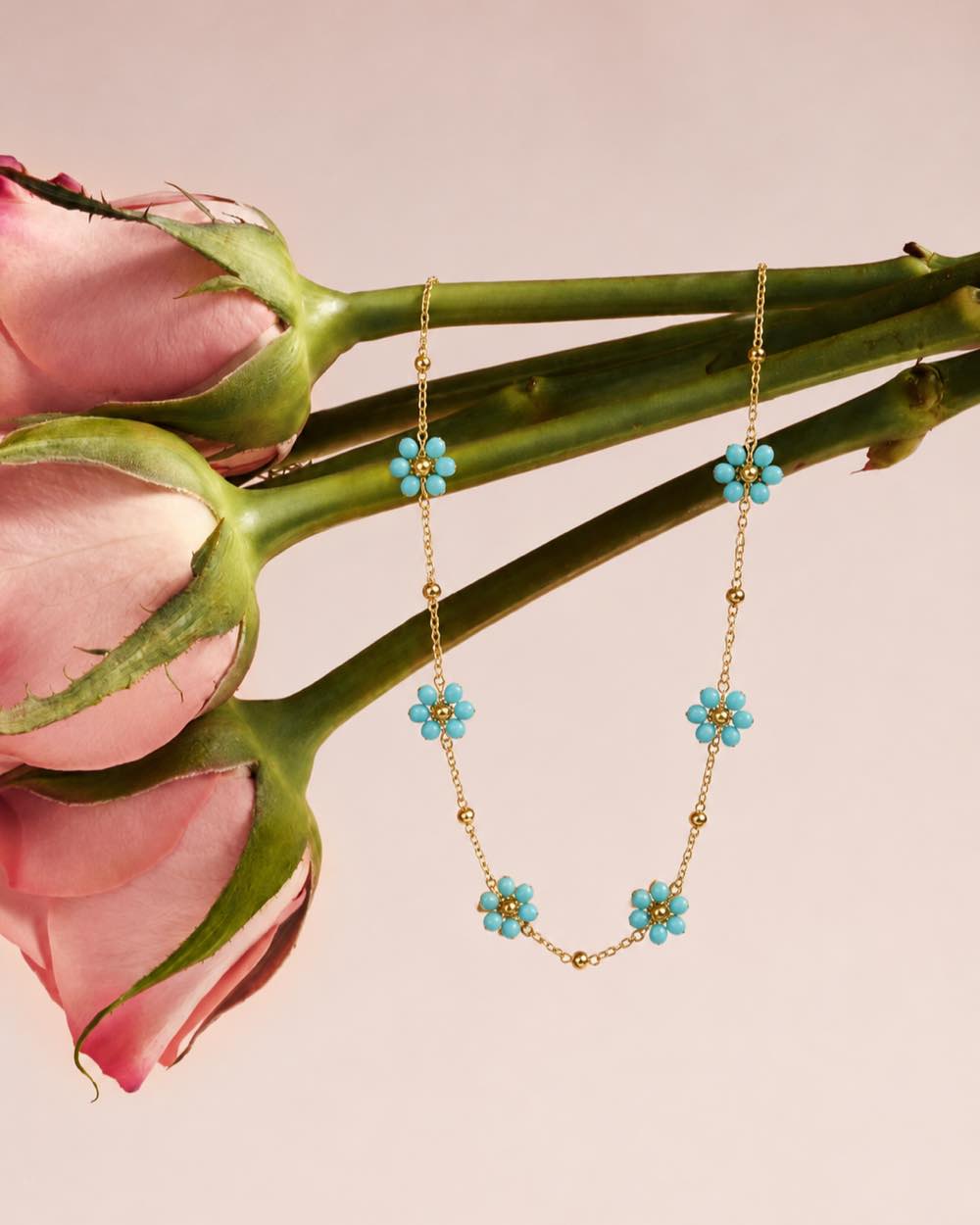 Fleurs Turquoise Necklace